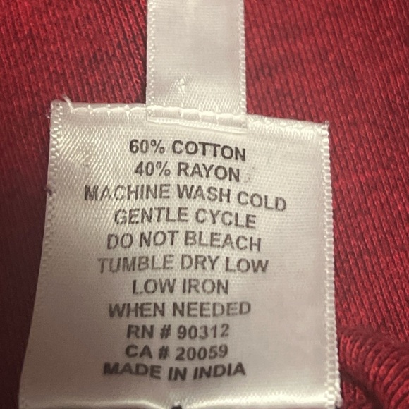 Parsley & Sage Red Tunic with Cowl Neck and Asymmetrical Hem - Picture 8 of 8